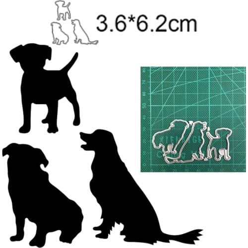 3 dogs Animal Cartoon Metal Cutting Dies Stencils for DIY Scrapbooking photo Album stamps Decorative Embossing DIY Paper Card