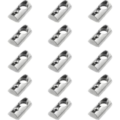 30Pcs M8 T Slot Nuts Roll-In Spring Ball Loaded Elastic Nuts for 3030 Series Aluminum Extrusion Profile Rail