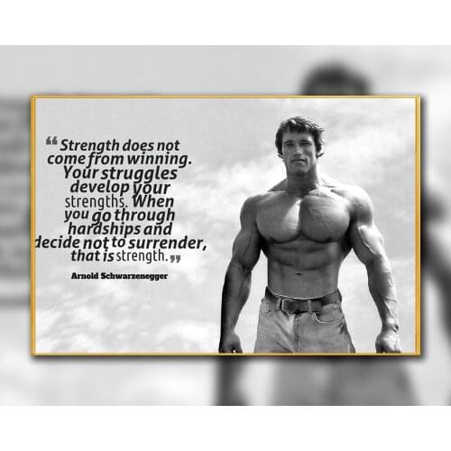 A27 ARNOLD SCHWARZENEGGER Bodybuilding Motivational Gigantic Strong Wall Sticker Silk Poster Art Home Decoration Christmas gift
