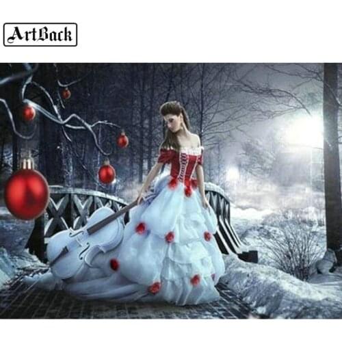 ARTBACK diy 5d diamond painting fairy forest landscape full square diamond embroidery resin diamond mosaic sticker