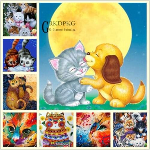 2020 New animal diamond painting full square drill Cat dog DIY diamond embroidery mosaic rhinestones embroidery painting