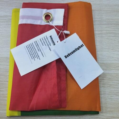 Bekvamlighet Gay Pride Flag, gay rainbow flag gay and lesbian outdoor rainbow flag ring buckle design double-sided flag