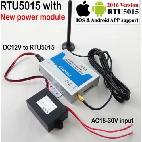 Free shipping RTU5015 Wireless GSM gate opener Remote access controller 1 Relay Output 2 Alarm input Updated New 2016 CL1-GSM