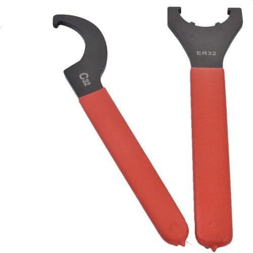 C32 ER32 Wrench UM Type C Type Spanner Collet Crescent-type 45# Steel With Silicone Handle Nut Wrench For Clamping Nut And Screw