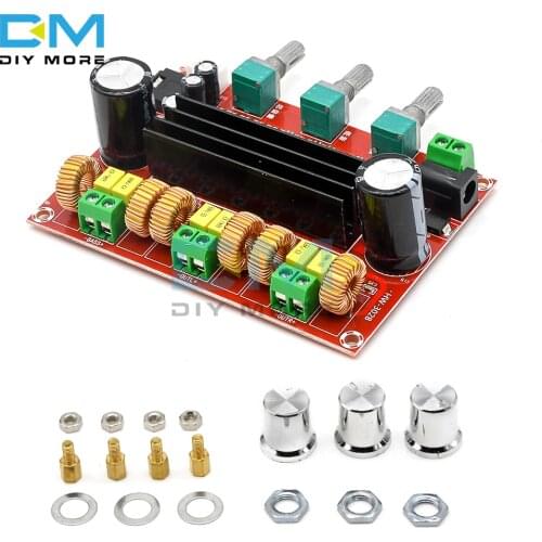 TPA3116 D2 2.1 Digital Audio Amplifier Board TPA3116D2 Subwoofer Speaker Amplifiers DC 12V 24V 2*50W 100W 3 Channels Module