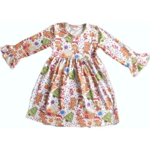 Autumn and winter boutique dress baby girl long sleeve dress childrens clothing hot sale lovely Christmas Dress 0-16 years old