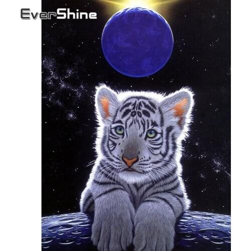 EverShine DIY Diamond Painting Lion Rhinestones Diamond Mosaic Animal Cross Stitch Embroidery Full Drill Square Decor For Home