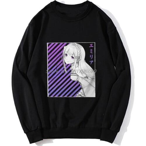 Re:Zero Starting Life In Another World Emilia Classic hoodie Fashion High Quality Spring Autumn Sweater Streetwear Harajuku