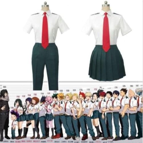 Boku No My Hero School Uniform Suit Dress Outfit Cosplay Academia Summer Costume