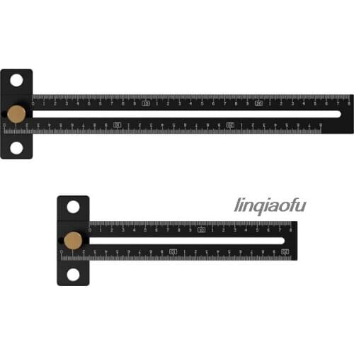 Woodworking aluminum alloy limit ruler, fine-tuning T-type ruler