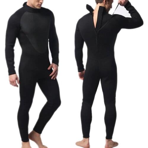 Men Full Bodysuit Wetsuit 3mm Diving Suit Stretchy Swimming Surfing Snorkeling MC889