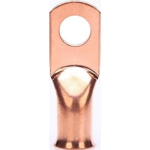 AWG4X5/16 Bare Copper Cable Lug Kit Bolt Hole Tinned Cable Lugs Heavy Battery Wire Terminals Copper Nose Wire Connector Dropship