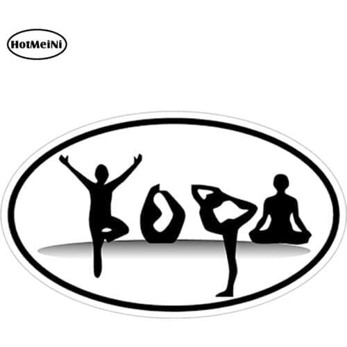 HotMeiNi 10cm x 6cm Car Styling Waterproof Yoga Poses Euro Decal Meditation Zen Om Peace Funny Car Sticker Car Accessories