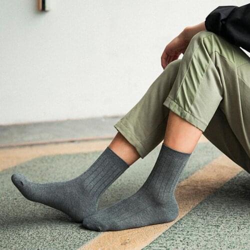 Hot Sale 1 Pair White Mens Cotton Socks Solid Business Brand Deodorization Casual Man Socks Cotton Soft Autumn Winter for Male