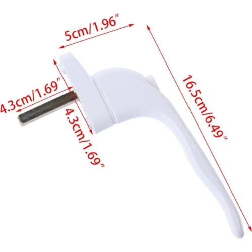 OOTDTY UPVC White Universal Espag Window Handle - Key Locking For Double Glazing