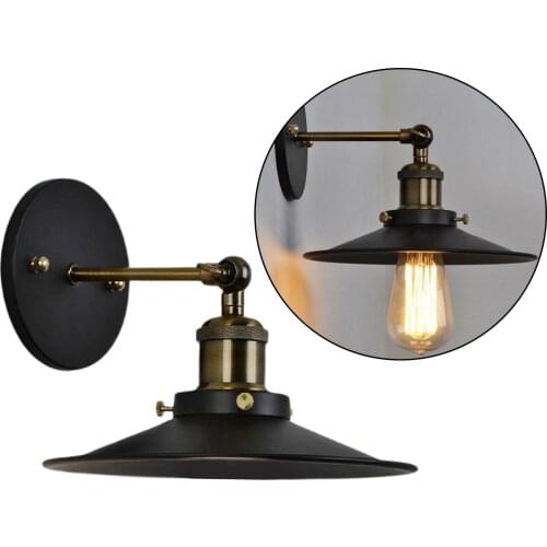 Industrial Wall Mount Light Iron, Industrial Design, Suitable for Indoor and Outdoor Use, Bulb Not Included