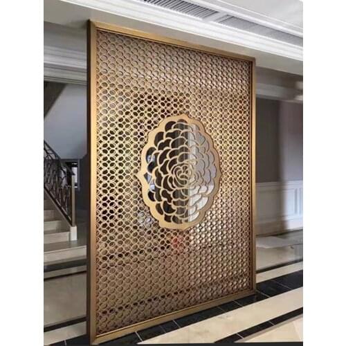 Light luxury Stainless Steel Screen Customization,Art Screen Partition, Living room Entrance Hall Decoration SUS 304