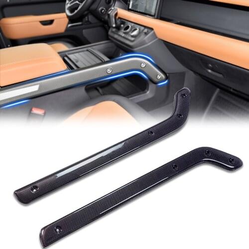 High quality Real carbon fiber decorative strip for central control armrest for 2020+ Land Rover Defender