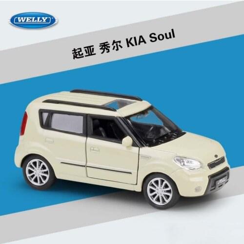 WELLY Diecast 1:36 Pull Back KIA Soul Classic High Simulation Model Car Vehicle Alloy Car Metal Toy Car For Kids Gift Collection