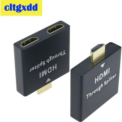 1pc HDMI Male To Dual HDMI Female 1 to 2 Way Splitter Adapter Split Screen Converter For Xbox Blueray DVD players PS3 HD TV