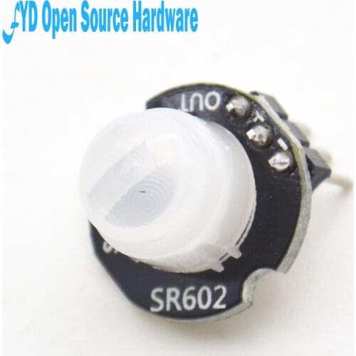 1pcs MH-SR602 MINI Motion Sensor Detector Module Pyroelectric Infrared PIR kit sensory switch Bracket for arduino Diy With lens
