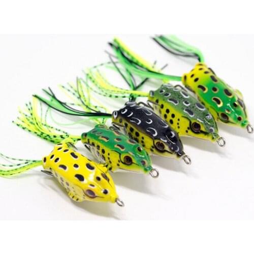 1 pcs Soft Frog Lure Fishing Simulation Frog Double Hooks Bait Crankbaits fishing Tackle