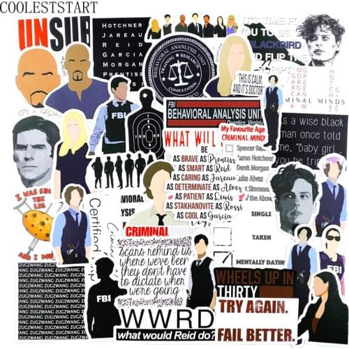 10/50Pcs Criminal Minds Laptop Stickers For Luggage Motorcycld Skateboard Phone Hand Diaries Scrapbook Toys Car DIY PVC