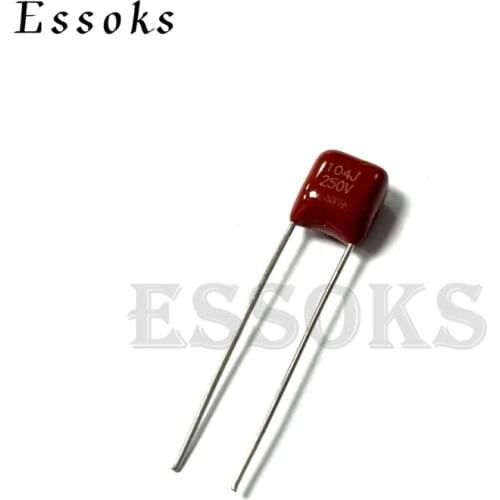 10PCS 250V104J 0.1UF Pitch 5mm 7.5mm 10mm 100NF 250V 104 104J CBB Polypropylene film capacitor