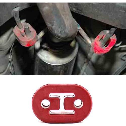 11mm 2 Holes Car Rubber Exhaust Tail Pipe Mount Brackets Hanger Insulator Universal Reduce Vibration For VW Kia Honda Ford Audi