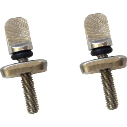 2PC Stainless Surf Board Thumb Fin Screw Plate Surfboard Surf Longboard SUP Fin Screws