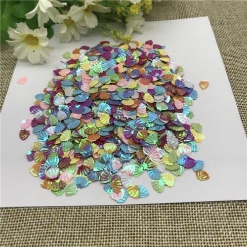 25g 7mm Color Shell Sequins Mixed Color Flower Sewing Garment Accessories,Clothing accessories,DIY Sequins scrapbooking shakes