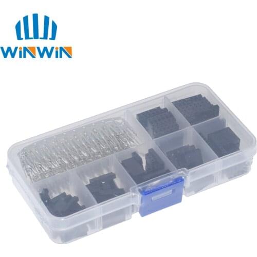 310pcs/A Set Dupont Wire Jumper Pin Header Connector Housing Kit Male Crimp Pins+Female Pin Connector Terminal Pitch With Box