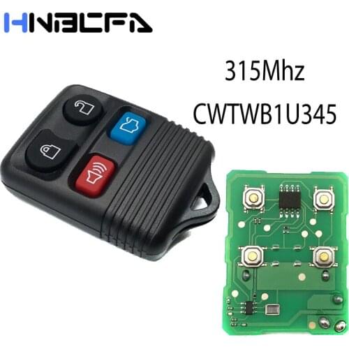 4 Buttons Remote Car Key for Ford Focus Escape Explorer Ranger Freestyle Taurus 1998-2010 CWTWB1U345 315MHz