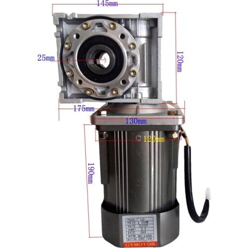 AC 220V 400W with RV50 / RV63 worm gearbox ,High-torque regulated speed worm Gear motor,Drive motor,Rolling Shutters motor