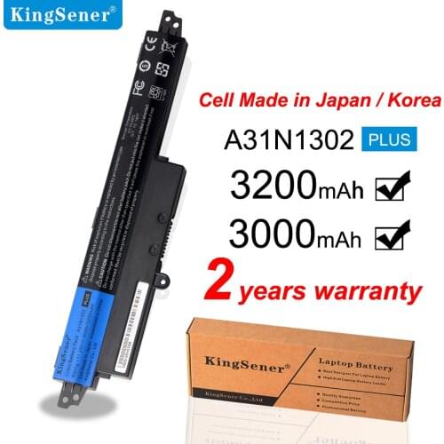 KingSener Korea Cell A31N1302 Battery For ASUS VivoBook X200CA X200MA X200M X200LA F200CA X200CA R200CA 11.6" A31LMH2 A31LM9H