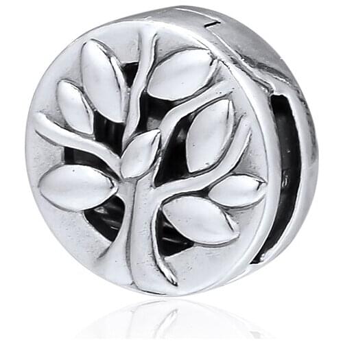 CKK Family Tree Clip Charm Silver 925 Sterling Only Fit Reflexions Bracelet Necklace DIY free shipping 2C074