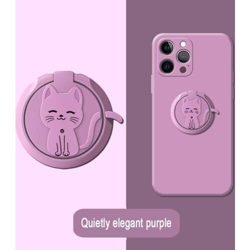 Cartoon Mobile Phone Ring Holder for iPhone Xiaomi Cute Cat Pattern Phone Ring Stand 360 Degree Rotating Universal Desktop Stand