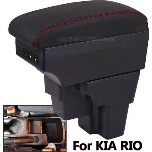 For KIA RIO Armrest Box 2015-2021 For Europe South America Retrofit parts Car RIO 4 Armrest Center Storage car accessories USB