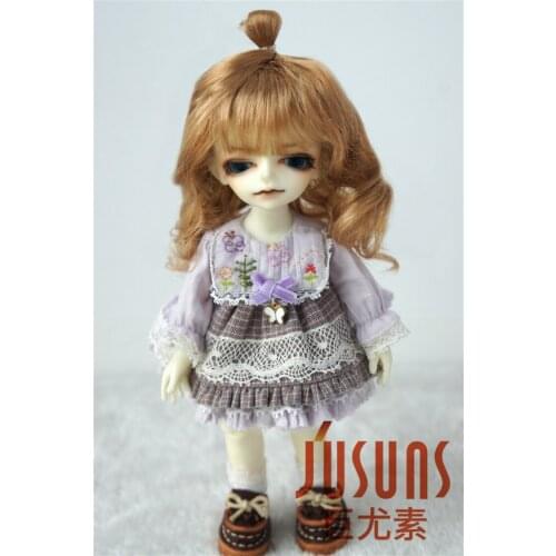 JD375 1/12 1/8 1/6 Lovely Up Style Wave Synthetic Mohair BJD Wig Size 4-5inch 5-6 inch 6-7inch High Quality Doll Accessories