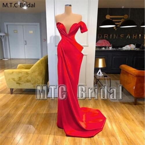 Red Long Sexy Evening Dress Sweetheart Straight Satin Formal Dresses Plus Size Wedding Party Gown Robe De Soiree Customize