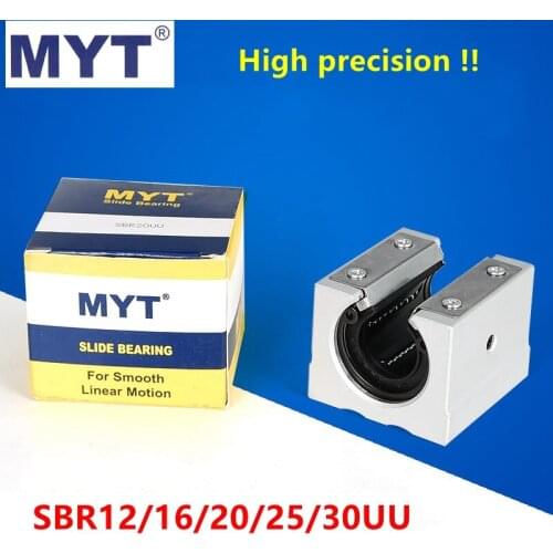 2pcs MYT SBR12UU SBR16UU SBR20UU SBR25UU SBR30UU linear ball Bearing slide Block 12mm 16mm for CNC Router SBR linear guide rail