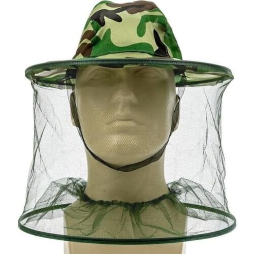 Outdoor Mask For Face Insect Bee Mosquito Resistance Bug Net Mesh Head Face Protector Cap Sun Hat Hiking Accessories