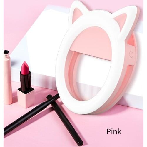 Selfie Light Led Mini Light Clamp for Phones ipad Rechargeable Clip-on Makeup Fill Supplement Light Laptop Camera Shoot Video