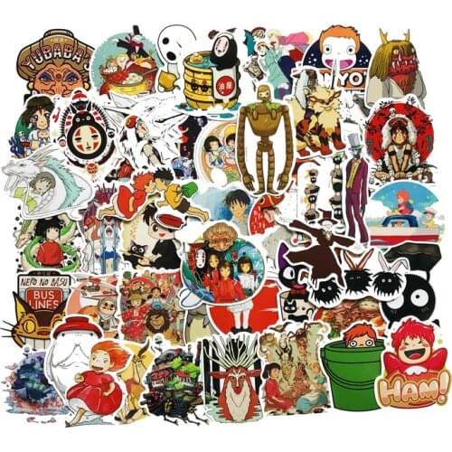 50Pcs/Lot Japanese Movie My Neighbor Totoro Cute Stationery Stickers For Car Laptop Notebook Luggage Decal Fridge Skateboard