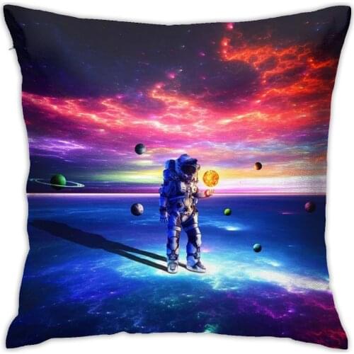 Astronaut Art Soft Print Home Decro Pillow Cover 45x45cm Anime Cushion Pillow For Car Chair Outdoor Cushion Covers