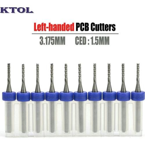 Down Cutting 1/8*1.5mm- PCB Printed circuit board router bits set NEW carbide end milling cutter on CNC drilling machine