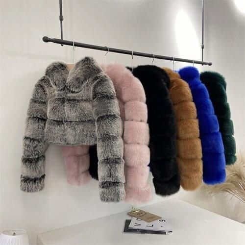 2021 New Winter Womens High-Quality Fox Fur Coat Short Coat Luxury Fur Coat Coat Thick And Warm Plus Size Womens Plush Coat