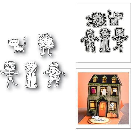 New Skeleton Mummy Vampire Cat 2020 Metal Cutting Dies for DIY Scrapbooking and Card Making Decorative Embossing Craft No Stamps