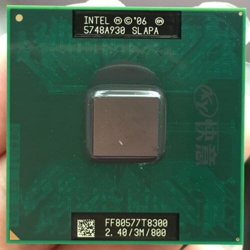 Original for intel CPU laptop Core 2 Duo T8300 CPU 3M Cache/2.4GHz/800/Dual-Core Laptop processor for GM45