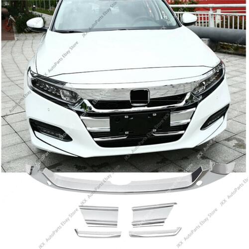 Fit For Honda Accord 2018-2019 High quality ABS Chrome Front Bumper Grille Covers Trim Refit